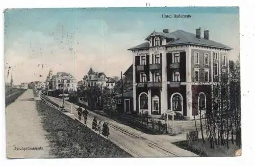 [Ansichtskarte] 2190 CUXHAVEN, Hotel Bellevue an der Deichpromenade, 1913. 