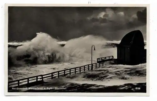 [Ansichtskarte] 2280 SYLT - WESTERLAND, Sturmflut. 