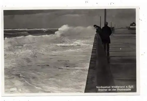 [Ansichtskarte] 2280 SYLT - WESTERLAND, Brecher an der Promenade. 