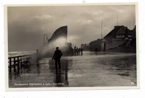 [Ansichtskarte] 2280 SYLT - WESTERLAND, Sturmflut. 