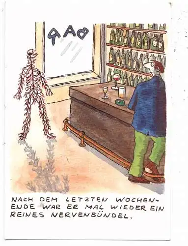 [Ansichtskarte] HUMOR - PAPAN, "NERVENBÜNDEL". 