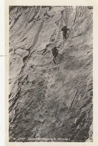 [Ansichtskarte] SPORT - BERGSTEIGEN / CLIMBING, Zugspitze, "Die Leiter". 