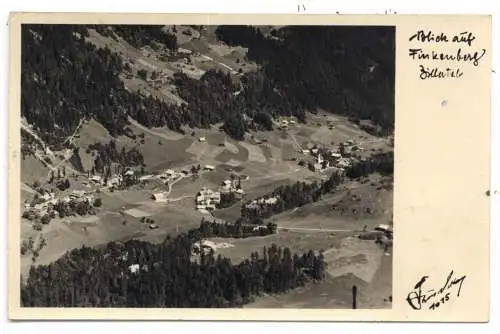 A 6292 FINKENBERG / Zillertal, Blick auf den Ort, 1954