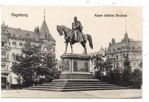 [Ansichtskarte] 0-3000 MAGDEBURG, Kaiser Wilhelm Denkmal, Verlag Lewin. 