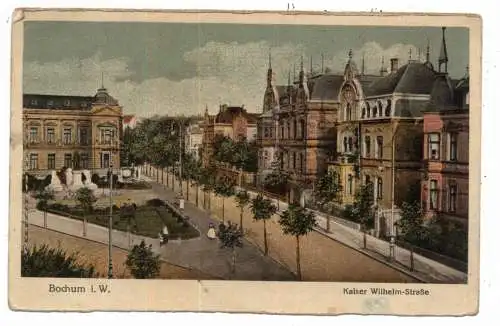 [Ansichtskarte] 4630 BOCHUM, Kaiser Wilhelm Strasse, 20er Jahre. 