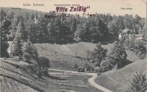 [Ansichtskarte] 0-8234 KURORT RATHEN, Villa Zeißig. 