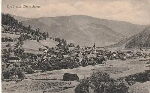 [Ansichtskarte] A 8762 OBERZEIRING, Blick auf den Ort, Verlag Vogelsanger. 