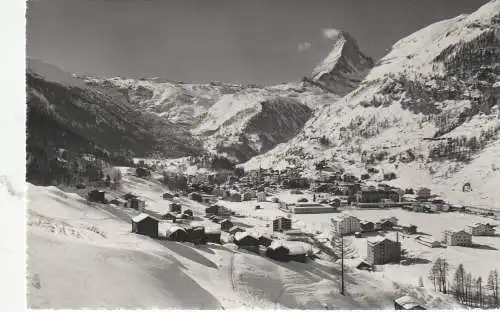 [Ansichtskarte] CH 3920 ZERMATT VS im Schnee. 