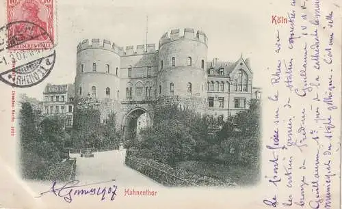 5000 KÖLN, Hahnentor, Verlag Stengel, 1907
