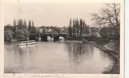 [Ansichtskarte] 2000 HAMBURG - WINTERHUDE, Krugkoppelbrücke, Photo-AK  1960. 