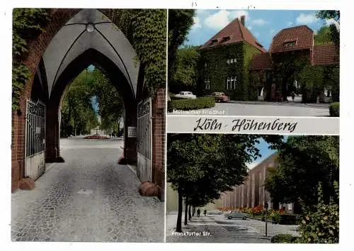 [Ansichtskarte] 5000 KÖLN - HÖHENBERG, Frankfurter Strasse, Mülheimer Friedhof, Oldtimer OPEL KADETT. 