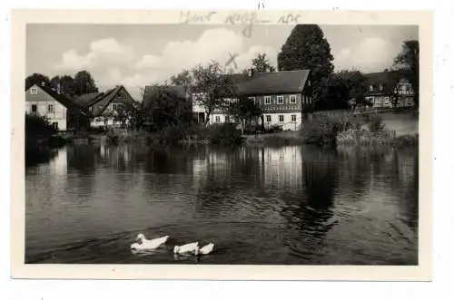 [Ansichtskarte] 0-8509 STEINIGTWOLMSDORF, Dorfteich 1957. 
