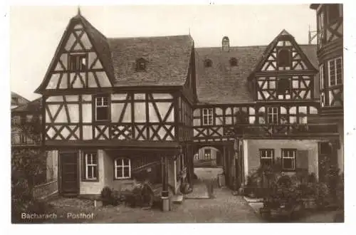 [Ansichtskarte] 6533 BACHARACH, Posthof, Verlag Mades. 