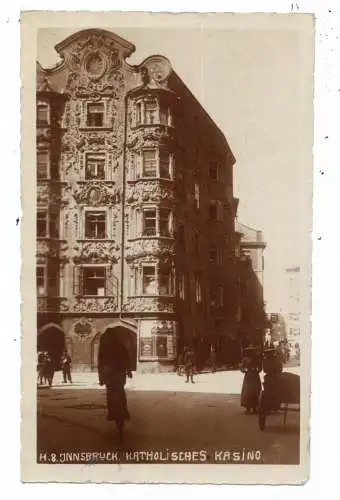 [Ansichtskarte] A 6020 INNSBRUCK, Katholisches Kasino, Helblinghaus, 1922. 