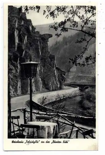 [Ansichtskarte] 5483 BAD NEUENAHR - AHRWEILER - WALPORZHEIM, Weinhaus "Felsidylle" an der Bunte Kuh, Verlag Schaefer. 