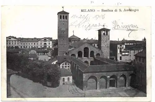 I 20100 MILANO / MAILAND, Basilica di S. Ambrogio, 1906