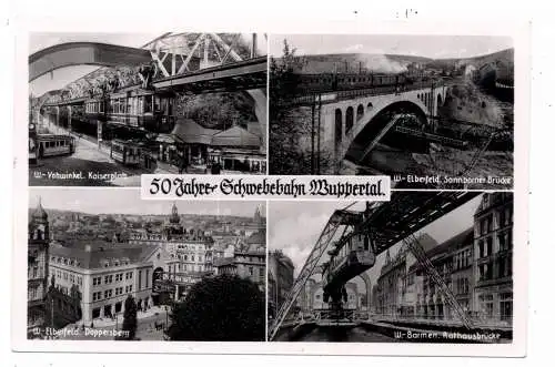 [Ansichtskarte] 5600 WUPPERTAL, 50 Jahre Schwebebahn, 1953. 