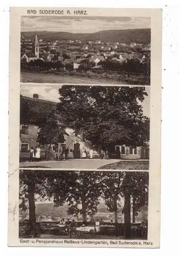 0-4300 QUEDLINBURG - BAD SUDERODE, Gast - und Pensionshaus Reißaus - Lindengarten, 1932,3 ansichten