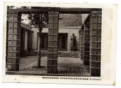 [Ansichtskarte] 0-3000 MAGDEBURG, Ausstellungsturm, Eingang, 1933. 