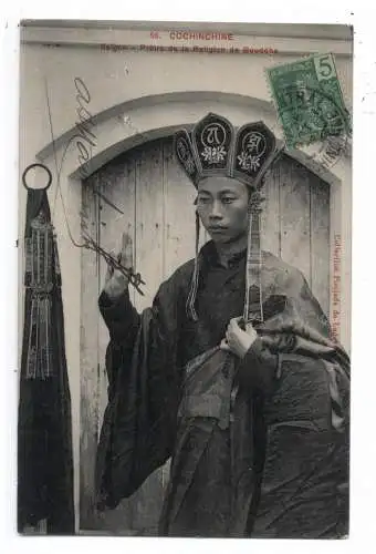 [Ansichtskarte] VIET-NAM - SAIGON, Buddhistischer Priester, 1909. 