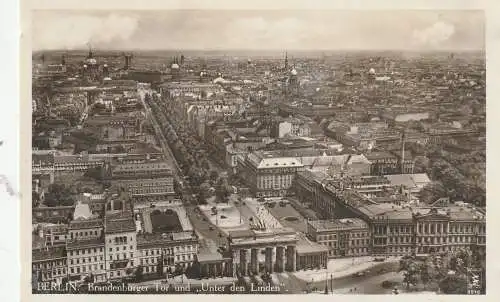 1000 BERLIN, Brandenburger Tor, Unter den Linden, Luftaufnahme
