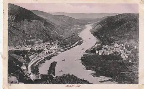 [Ansichtskarte] 5584 ALF - BULLAY, Gesamtansicht, Bahnpost Traben-Trarbach - Pünderich. 