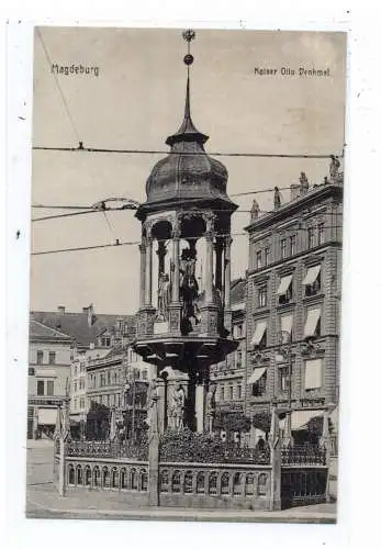 [Ansichtskarte] 0-3000 MAGDEBURG, Kaiser Otto Denkmal, Verlag Lewin. 