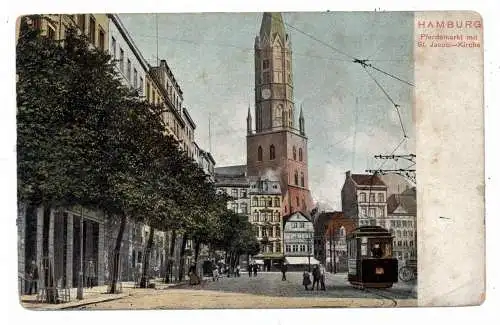 [Ansichtskarte] 2000 HAMBURG, Pferdemarkt, St. Jacobi Kirche, Verlag Trenkler. 