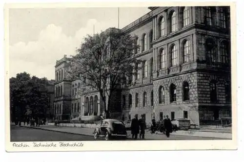 [Ansichtskarte] 5100 AACHEN, Technische Hochschule, FORD TAUNUS G93A, Anfang 50er Jahre. 