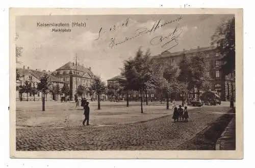 [Ansichtskarte] 6750 KAISERSLAUTERN, Marktplatz, 1918. 