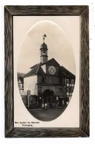 3437 BAD SOODEN - ALLENDORF (Werra), Toreingang im Passepartoutrahmen, Verlag Tellgmann