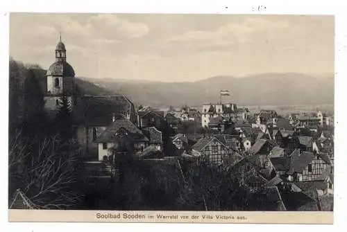 3437 BAD SOODEN - ALLENDORF (Werra), Blick von der Villa Victoria, Verlag Tellgmann