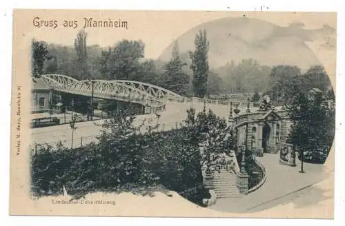 [Ansichtskarte] 6800 MANNHEIM - LINDENHOF, Lindenhof Überführung, ca. 1900. 