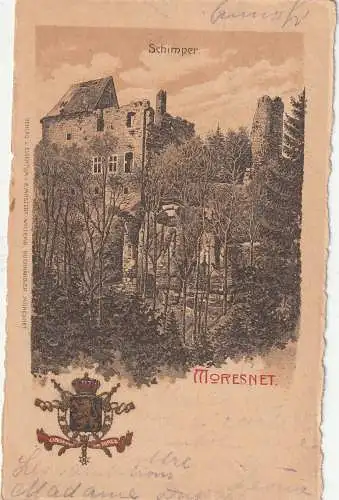 [Ansichtskarte] B 4850 BLEYBERG - ALTENBERG / NEUTRAL - MORESNET, Gut Schimper, Steindruck. 