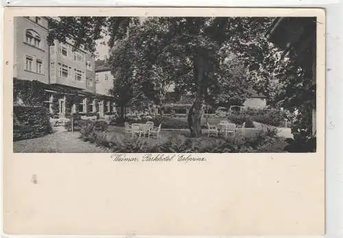 [Ansichtskarte] 0-5300 WEIMAR, Hotel Erbprinz, Gartenansicht, Verlag Held. 