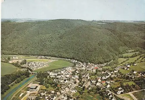 [Ansichtskarte] 5455 RENGSDORF - ROSSBACH (Wied), Luftaufnahme. 