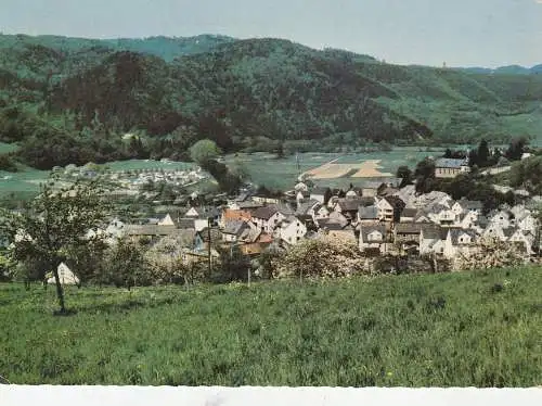 [Ansichtskarte] 5455 RENGSDORF - NIEDERBREITBACH, Blick auf den Ort und Campingplatz. 