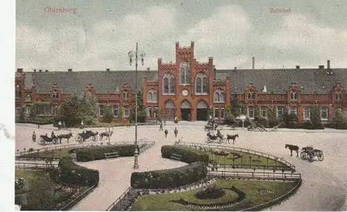 [Ansichtskarte] 2900 OLDENBURG, Bahnhof 1909, Verlag Büsing. 