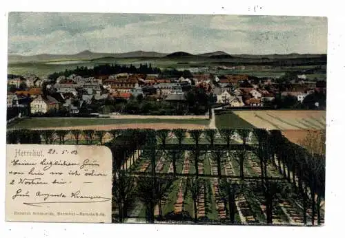 [Ansichtskarte] 0-8709 HERRNHUT, Gesamtansicht 1903, AK nach Königgrätz. 