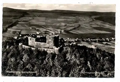 [Ansichtskarte] 3549 WOLFHAGEN - IPPINGHAUSEN, Weidelsburg, Fliegeraufnahme, 50er Jahre. 