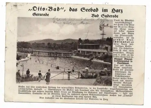 0-4300 QUEDLINBURG - GERNRODE, Otto - Bad, 1926