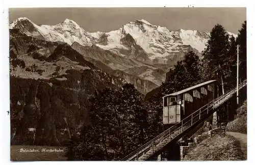 [Ansichtskarte] CH 3800 INTERLAKEN BE, Harderbahn, Standseilbahn zum Harder Kulm. 