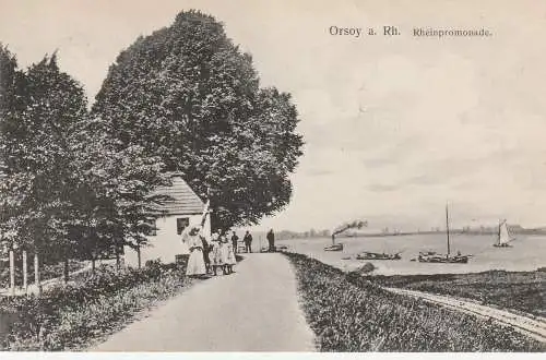 [Ansichtskarte] 4134 RHEINBERG - ORSOY, Rheinpromenade. 
