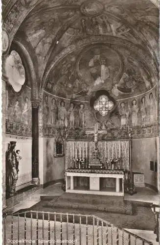 [Ansichtskarte] 5300 BONN - BEUEL - SCHWARZRHEINDORF, Doppelkirche, Innenansicht. 