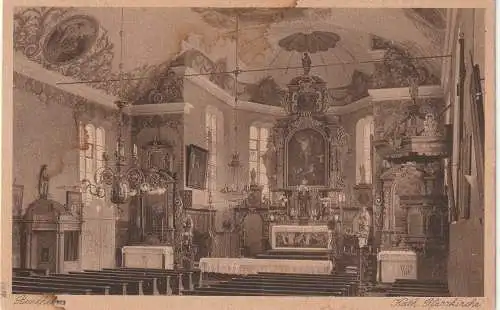 [Ansichtskarte] 4444 BAD BENTHEIM, Katholische Pfarrkirche, Innenansicht. 