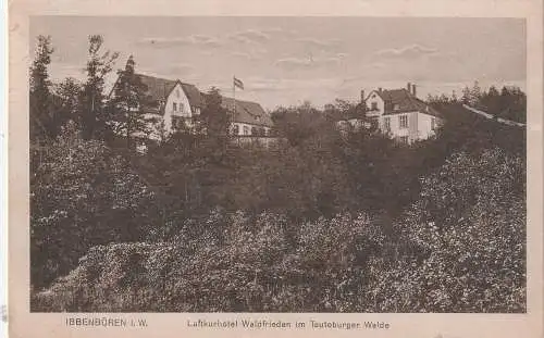 4530 IBBENBÜREN, Luftkurhotel Waldfrieden, 1923, Auslandsfrankatur