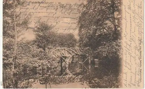 [Ansichtskarte] 4430 STEINFURT - BURGSTEINFURT, Knüppelbrücke im Bagno, 1906. 