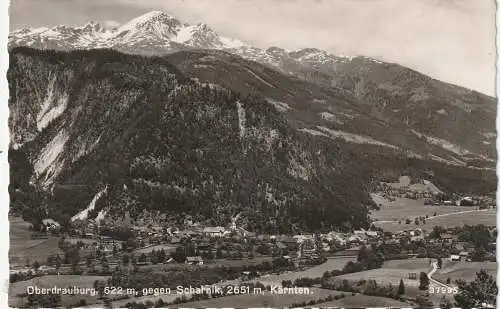 [Ansichtskarte] A 9781 OBERDRAUBURG, Blick über den Ort, 1957. 