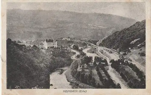 [Ansichtskarte] 5169 HEIMBACH, Blick auf Bahnhof und Ort, Verlag Pütz. 