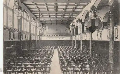 5000 KÖLN, KOLPING, Kolpinghaus, Festsaal, Blick auf die Gallerie, 1913, Verlag Heiss & Co.